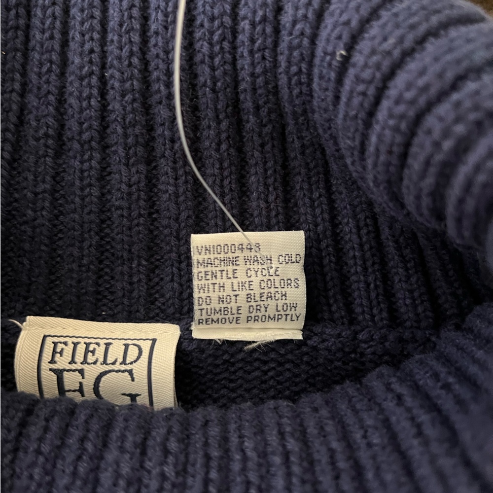 New Vintage women’s Field Gear cotton blue pull over turtleneck sweater. Large - Picture 8 of 14